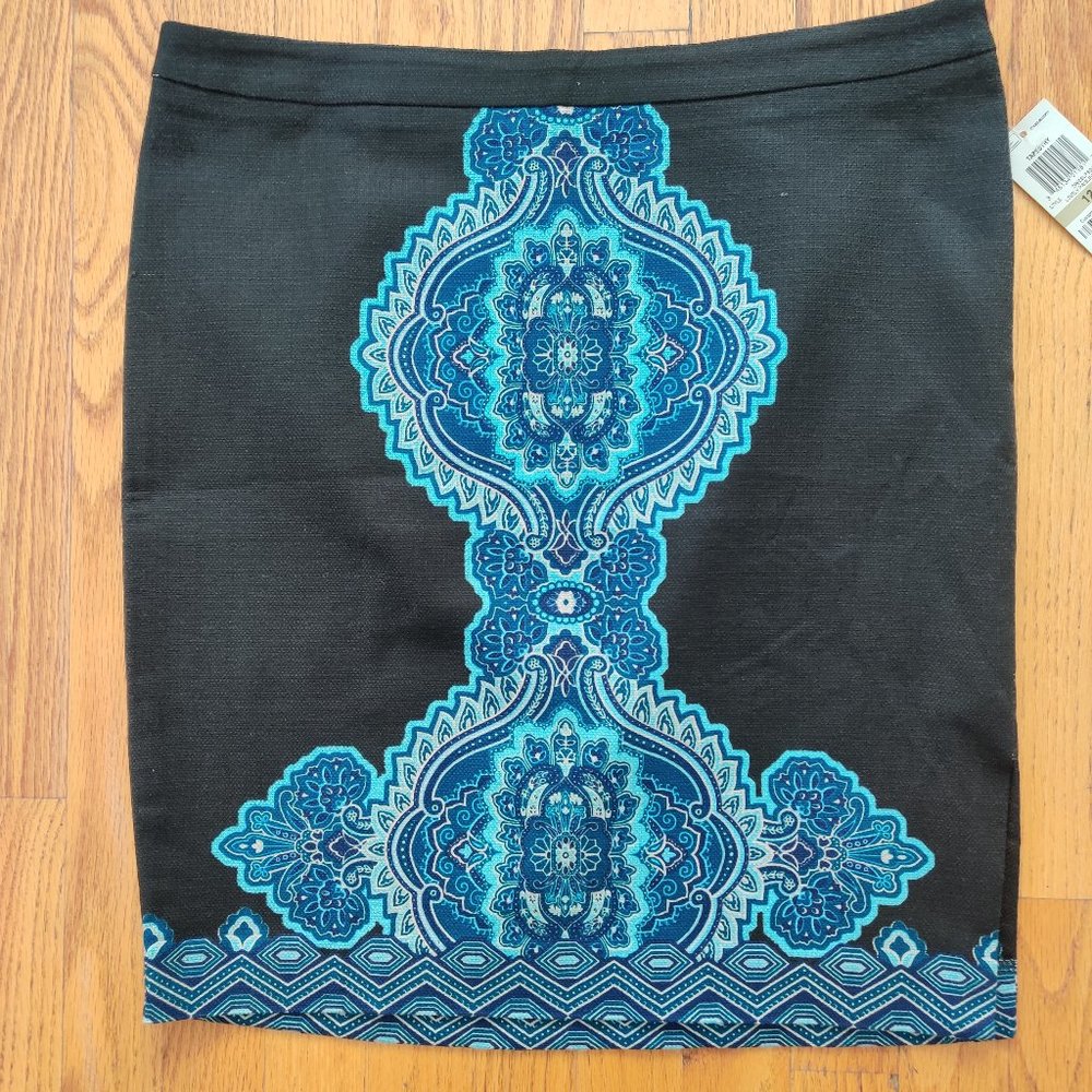 INC Classic Screen Print Skirt NWT Size 12
